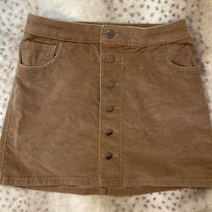 Button-up Corduroy Skirt